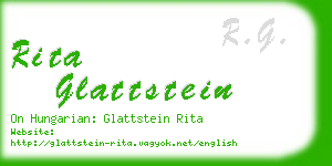 rita glattstein business card
